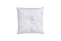 Pillows isolated. Beautiful white wedding rings pillow isolated on a white background. Concept of wedding celebration Royalty Free Stock Photo