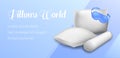 Pillows World Horizontal Banner Blank Soft Pads