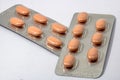 Pills in aluminum blister pack Royalty Free Stock Photo