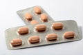 Pills in aluminum blister pack Royalty Free Stock Photo