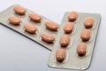 Pills in aluminum blister pack Royalty Free Stock Photo