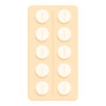 Pills blister icon cartoon vector. Dietary supplement