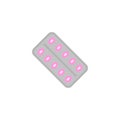 Pills blister pack flat icon