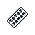 Pills blister pack icon Royalty Free Stock Photo