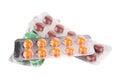 Pack of pills isolated over white background