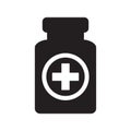 Pills bottle icon. Health Care Vector illustration