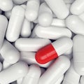 Pills capsule background, 3D rendering Royalty Free Stock Photo