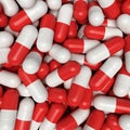 Pills capsule background, 3D rendering Royalty Free Stock Photo