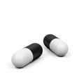 Pills capsule isolated on white background. 3 image