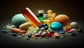 pills capsule pharmazie drugs set collage