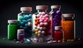 pills capsule pharmazie drugs set collage