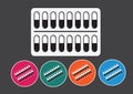 Pills and capsules icon set Royalty Free Stock Photo