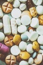 Pills and capsules, social issue, medicine and the pharmaceutical industry