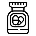 Pills clinic medicinal icon outline vector. Package form caplet