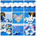 Pills collage. Medicine.
