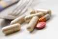 Pills on dish Royalty Free Stock Photo