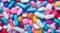 pills and drug wallpaper, drugs banner, colored vitemines on abstract background, vitamins and drugs wallpaper