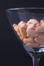Pills or drugs in glass Royalty Free Stock Photo