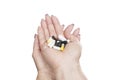 Pills in female palm Royalty Free Stock Photo