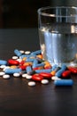 Pills and glass of water