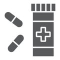 Pills glyph icon, pharmacy and medicine