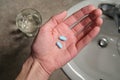 Pills in hand Royalty Free Stock Photo