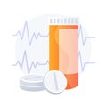 Pills for heart vector concept metaphor