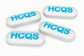 Pills of hydroxychloroquine HCQ, 3D rendering Royalty Free Stock Photo