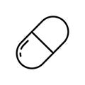 Pills icon vector. antibiotic illustration sign. medicines symbol. drug logo. medicine mark. Royalty Free Stock Photo