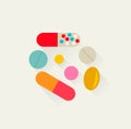 Pills icon, vector illustration Royalty Free Stock Photo