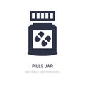 pills jar icon on white background. Simple element illustration from Medical concept Royalty Free Stock Photo