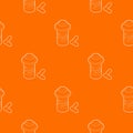 Pills in jar pattern vector orange Royalty Free Stock Photo