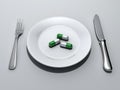 Pills meal Royalty Free Stock Photo