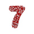 Pills number 7 - 3d digit Royalty Free Stock Photo