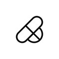 Pills outline icon