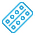 Pills package icon, outline style Royalty Free Stock Photo