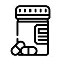 pills package line icon vector illustration black Royalty Free Stock Photo