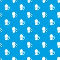 Pills pattern seamless blue Royalty Free Stock Photo