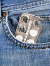 Pills in the Pocket Royalty Free Stock Photo