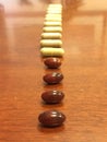 Pills in a row Royalty Free Stock Photo