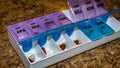Pills Scheduler week dose for Medicine Royalty Free Stock Photo