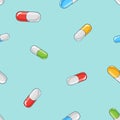 Pills seamless pattern