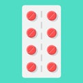 Pills Strip flat icon, medicine and healthcare