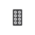 Pills strip icon vector