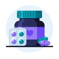 Pills in a stylish bottle Royalty Free Stock Photo