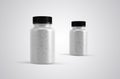 Pills or supplement capsules clear bottles