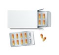 Pills Tablets Capsules Blister Realistic Composition Royalty Free Stock Photo