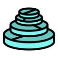 Pills tower icon color outline vector Royalty Free Stock Photo