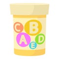 Pills vitamins icon, cartoon style