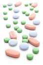 Pills on white Royalty Free Stock Photo